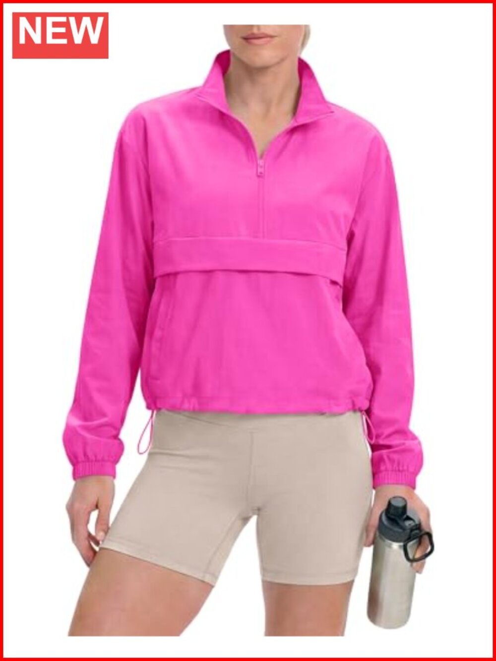 Women's Lightweight Half Zip Athletic Jacket Long Sleeve Running Workout Outdoor